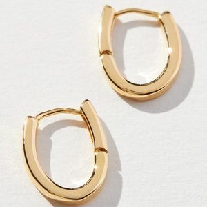 Anthropologie Delicate Oval Hoop Earrings -NWT